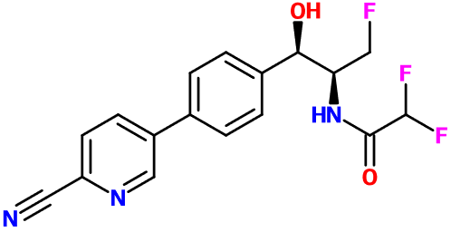 (image for) MC080267 N-{(1R,2S)-1-[4-(6-Cyano-3-pyridinyl)phenyl]-3-fluoro-1-hydroxy-2-propanyl}-2,2-difluoroacetamide